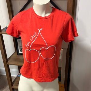 Topshop Red Graphic Tee
